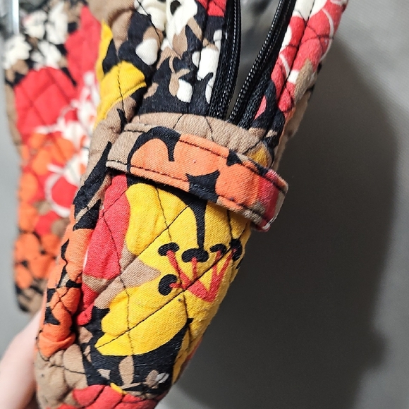 Vera Bradley Quilted Floral Cosmetic Bag - Red, Yellow, Black - Picture 6 of 7